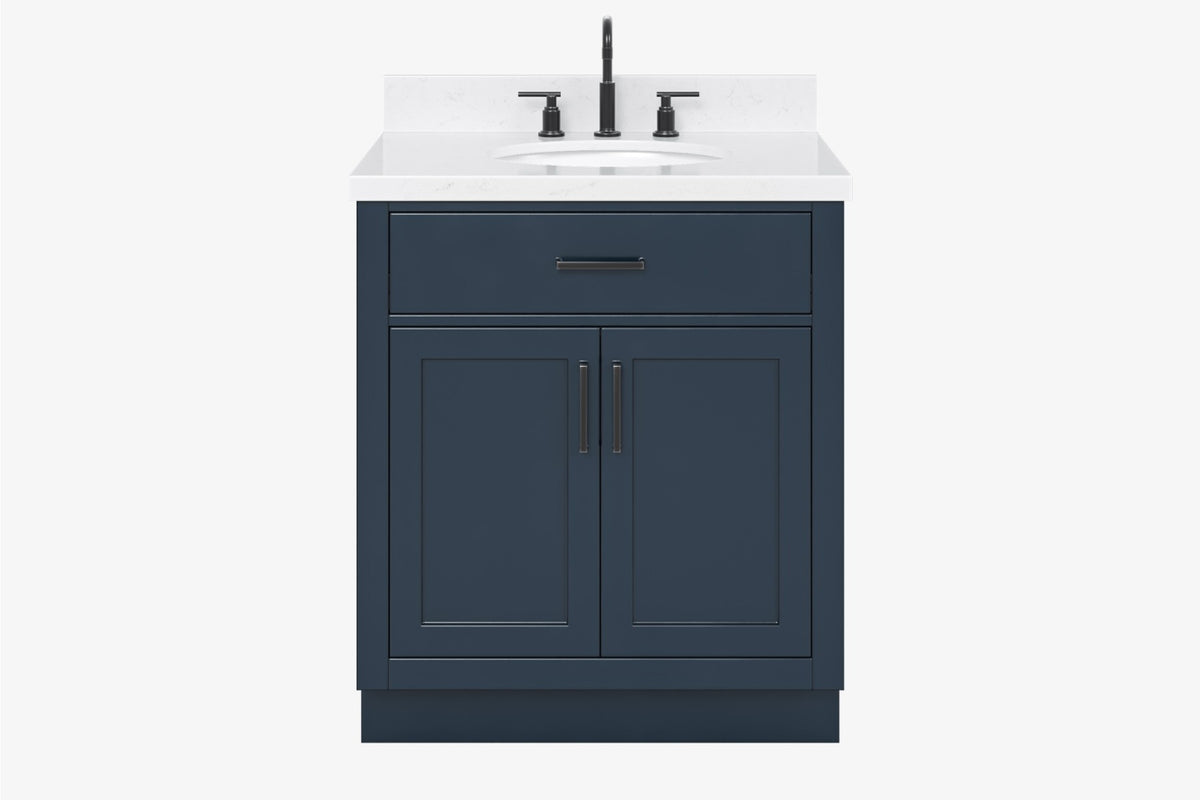 Ariel hepburn 30-31 in. oval sink vanity with 0.75 - 1.5 in. with countertop