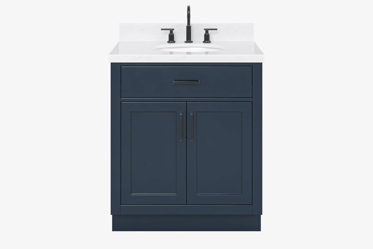 Ariel hepburn 30-31 in. oval sink vanity with 0.75 - 1.5 in. with countertop