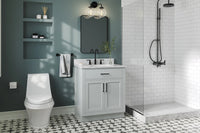 Ariel hepburn 30-31 in. oval sink vanity with 0.75 - 1.5 in. with countertop
