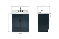 Ariel hepburn 30-31 in. oval sink vanity with 0.75 - 1.5 in. with countertop
