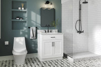 Ariel hepburn 30-31 in. oval sink vanity with 0.75 - 1.5 in. with countertop