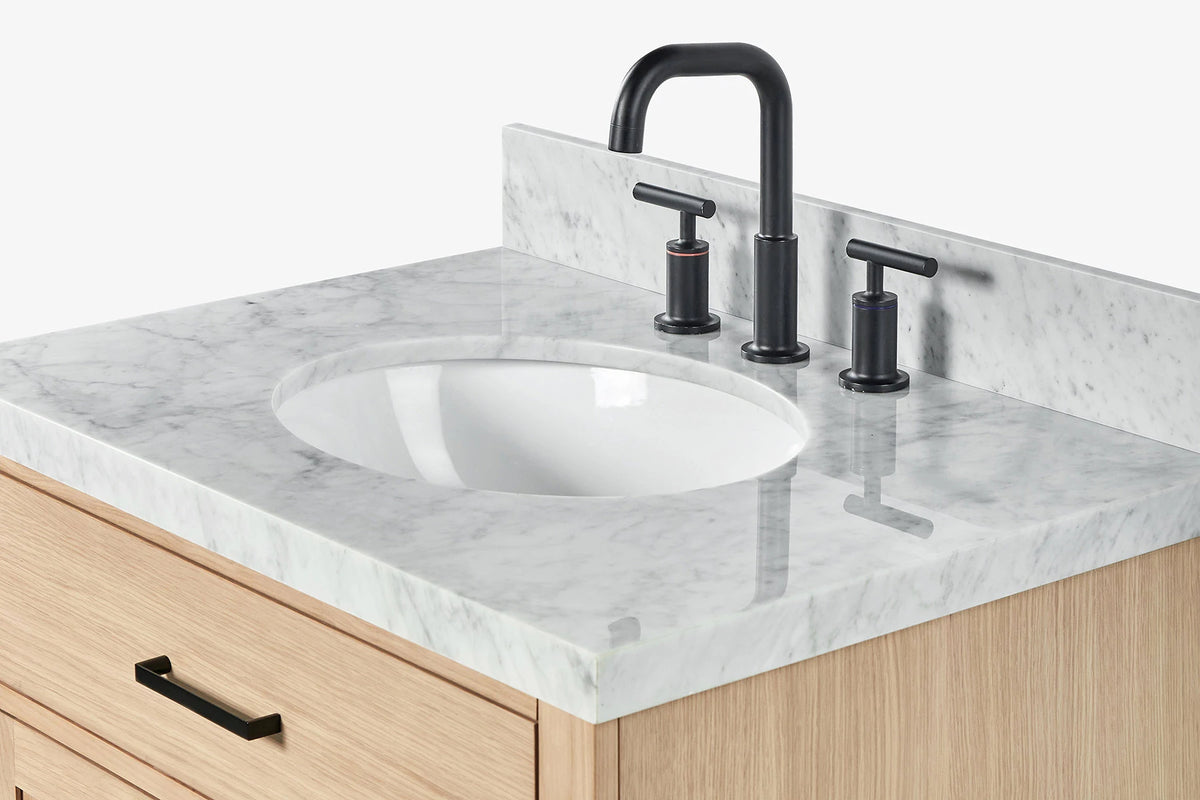 Ariel hepburn 30-31 in. oval sink vanity with 0.75 - 1.5 in. with countertop