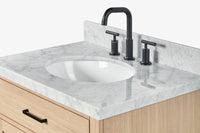Ariel hepburn 30-31 in. oval sink vanity with 0.75 - 1.5 in. with countertop