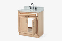 Ariel hepburn 30-31 in. oval sink vanity with 0.75 - 1.5 in. with countertop