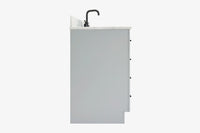 Ariel hepburn 36-37 in. left offset oval sink vanity with 1.5-0.75 in. with countertop