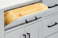 Ariel hepburn 36-37 in. left offset rectangle sink vanity with 0.75-1.5in. with countertop