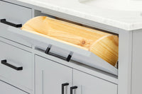Ariel hepburn 36-37 in. right offset oval sink vanity with 0.75-1.5 in. with countertop