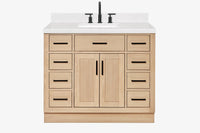 Ariel hepburn 42-43 in. rectangle sink bathroom vanity with countertop 0.75-1.5 edge