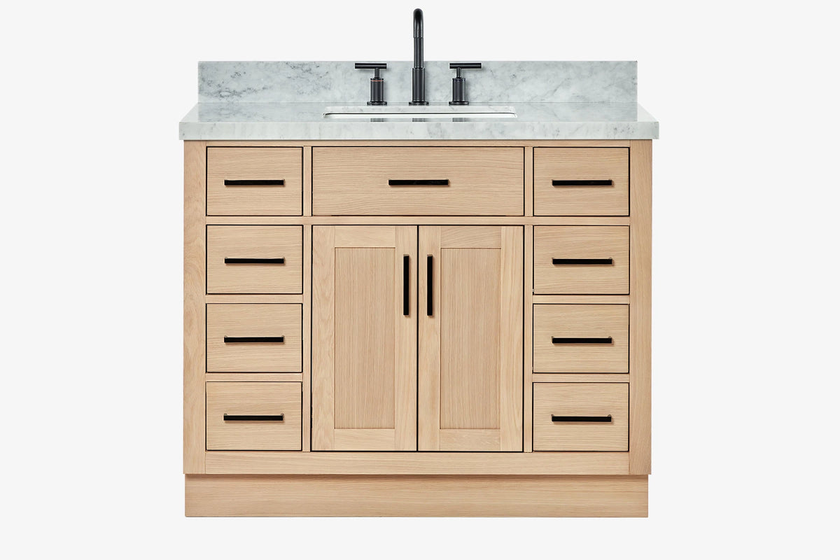 Ariel hepburn 42-43 in. rectangle sink bathroom vanity with countertop 0.75-1.5 edge