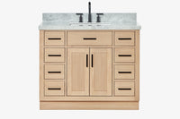 Ariel hepburn 42-43 in. rectangle sink bathroom vanity with countertop 0.75-1.5 edge