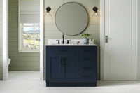 Ariel hepburn 42-43 in. left offset rectangle sink vanity with 0.75-1.5 inch with countertop