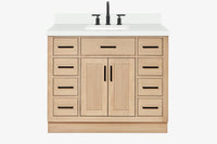Ariel hepburn 42-43 in. rectangle sink bathroom vanity with countertop 0.75-1.5 edge