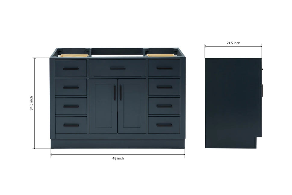Ariel hepburn 48 inch single sink base cabinet