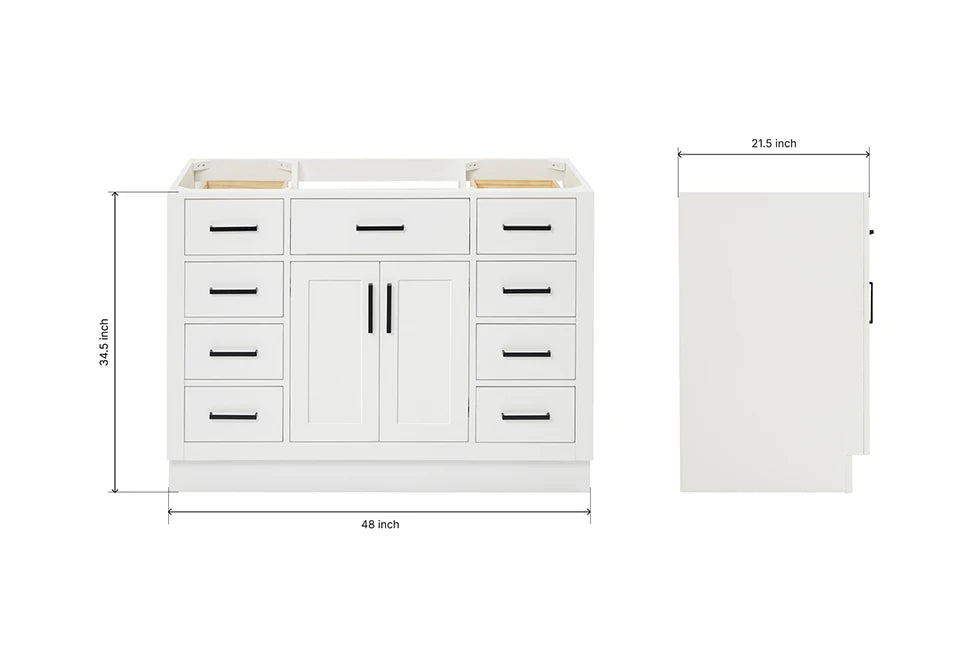 Ariel hepburn 48 inch single sink base cabinet