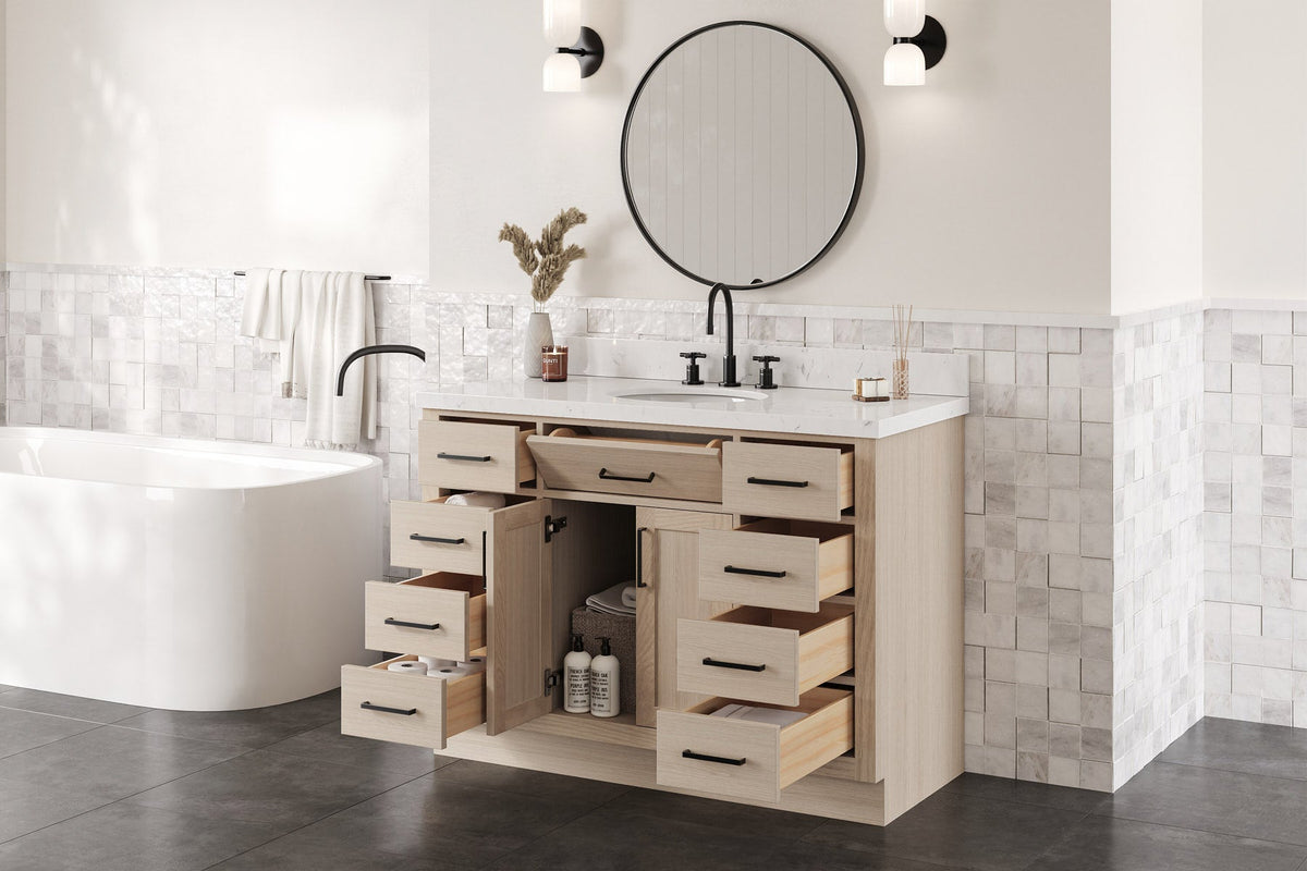 Ariel hepburn 48 inch single sink base cabinet