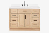 Ariel hepburn 48-49 in. rectangle sink bathroom vanity with  countertop 0.75-1.5 edge