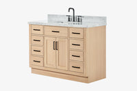 Ariel hepburn 48-49 in. rectangle sink bathroom vanity with  countertop 0.75-1.5 edge