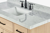 Ariel hepburn 48-49 in. rectangle sink bathroom vanity with  countertop 0.75-1.5 edge