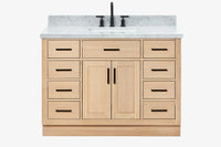 Ariel hepburn 48-49 in. rectangle sink bathroom vanity with  countertop 0.75-1.5 edge