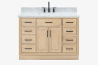 Ariel hepburn 48-49 in. rectangle sink bathroom vanity with  countertop 0.75-1.5 edge