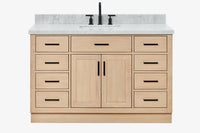 Ariel hepburn 54-55 in. rectangle sink bathroom vanity with countertop 0.75-1.5in. edge