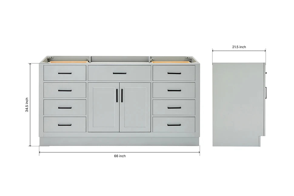 Ariel hepburn 66 inch single sink base cabinet in white
