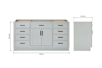 Ariel hepburn 66 inch single sink base cabinet in white