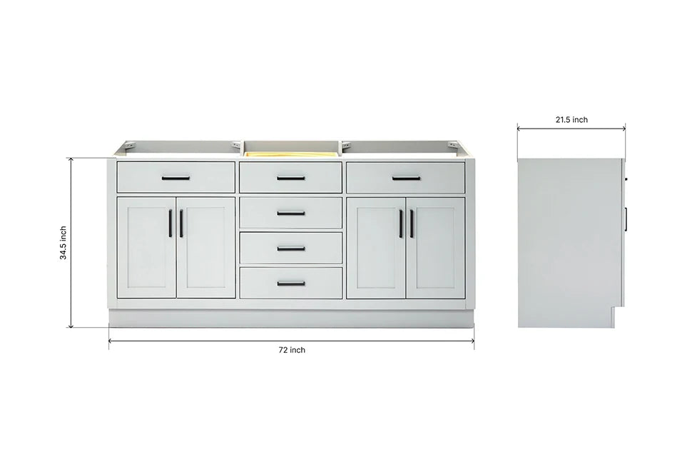 Ariel hepburn  71-72 in. double sink base cabinet