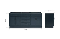 Ariel hepburn  71-72 in. double sink base cabinet