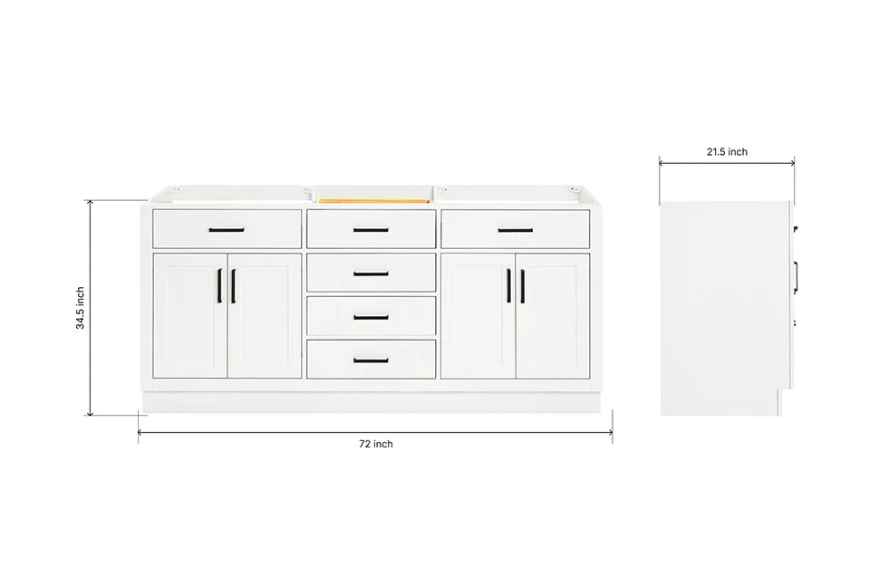 Ariel hepburn  71-72 in. double sink base cabinet