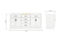 Ariel hepburn  71-72 in. double sink base cabinet