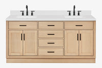 Ariel hepburn  71-73 in. double rectangle sink vanity with 0.75-1.5 in countertop