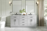 Ariel hepburn  71-73 in. double rectangle sink vanity with 0.75-1.5 in countertop