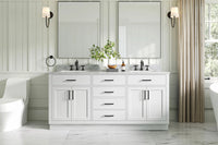 Ariel hepburn  71-73 in. double rectangle sink vanity with 0.75-1.5 in countertop