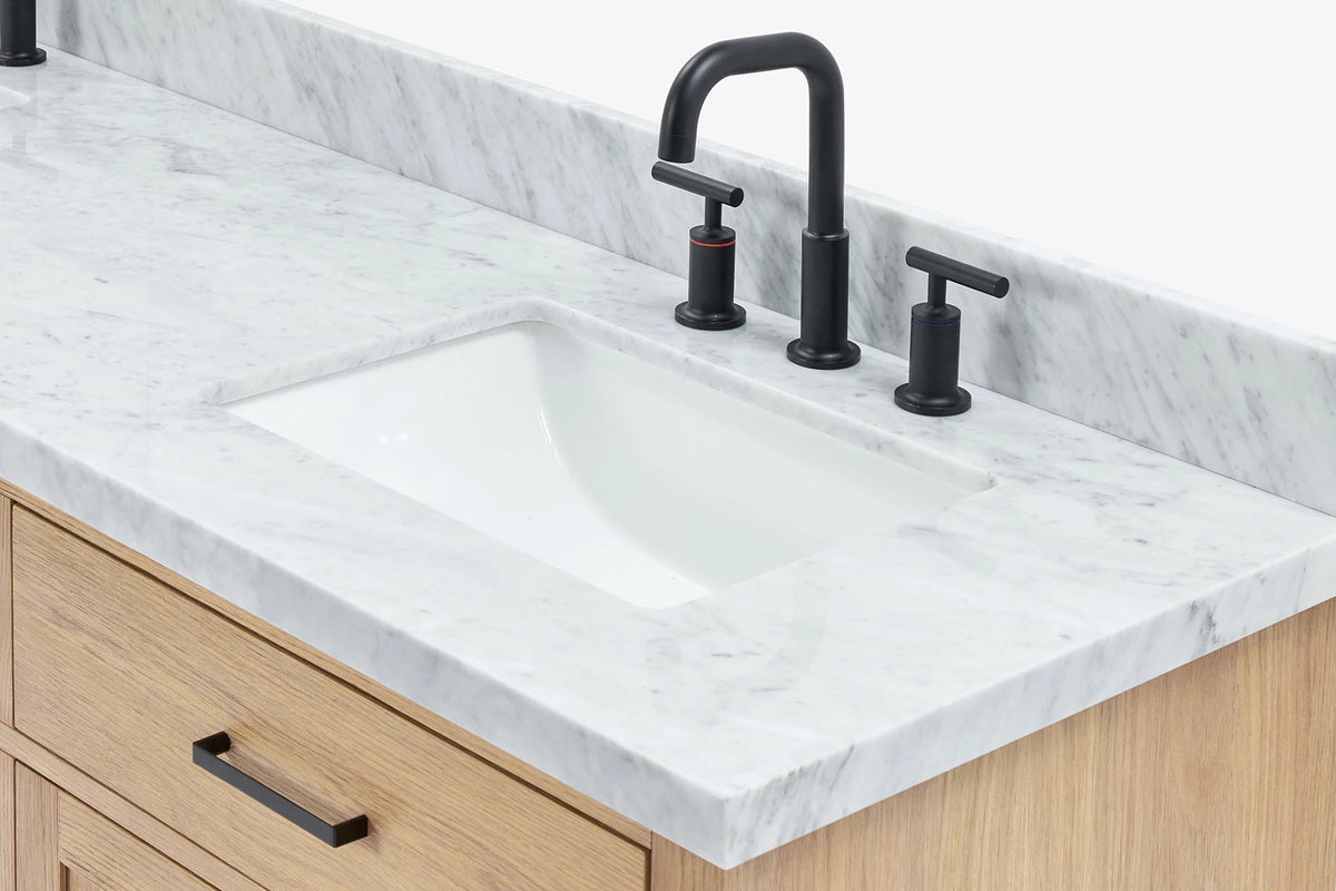 Ariel hepburn  71-73 in. double rectangle sink vanity with 0.75-1.5 in countertop