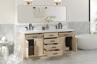Ariel hepburn  71-73 in. double rectangle sink vanity with 0.75-1.5 in countertop