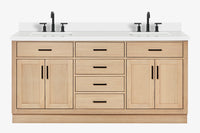 Ariel hepburn  71-73 in. double rectangle sink vanity with 0.75-1.5 in countertop